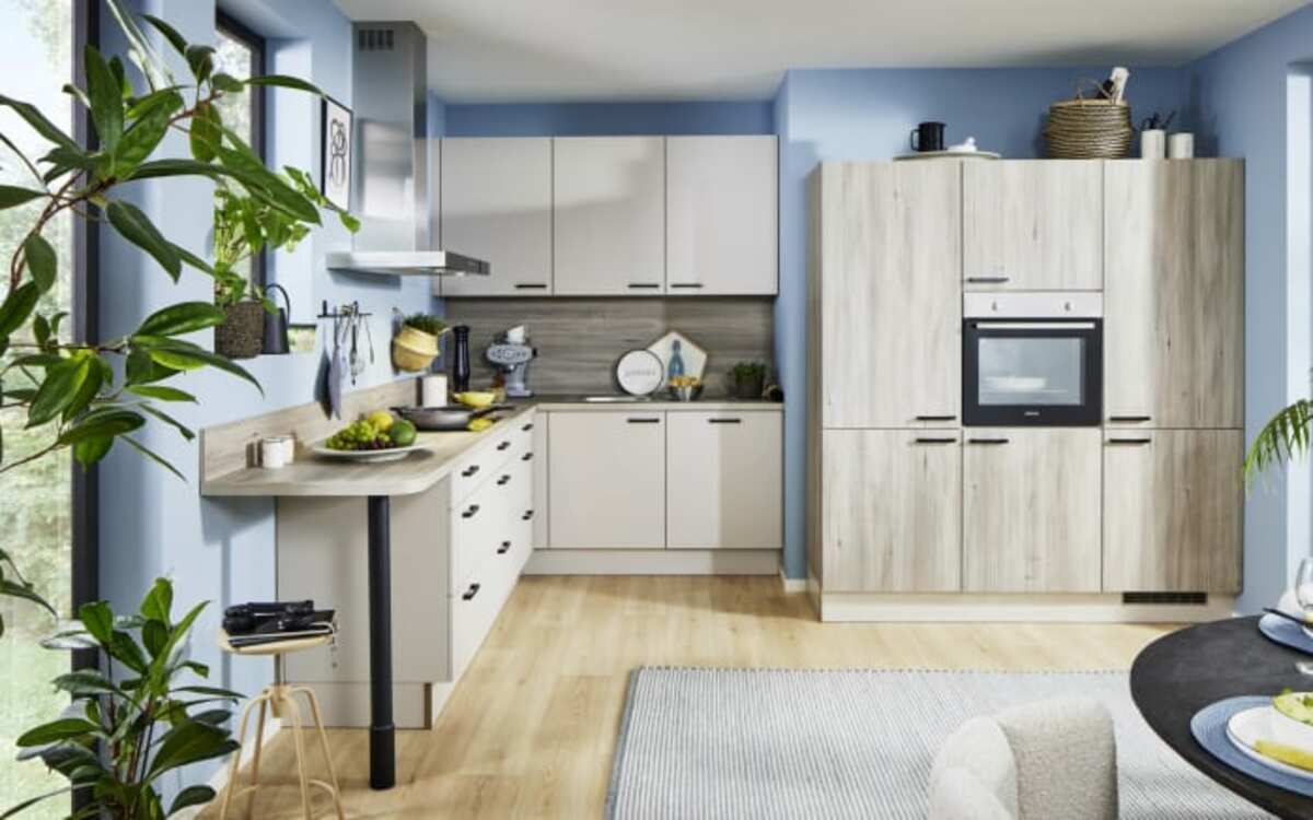 Bild 1 von Pino - Einbauküche PN80/PN100, lichtgrau, inkl. Elektrogeräte