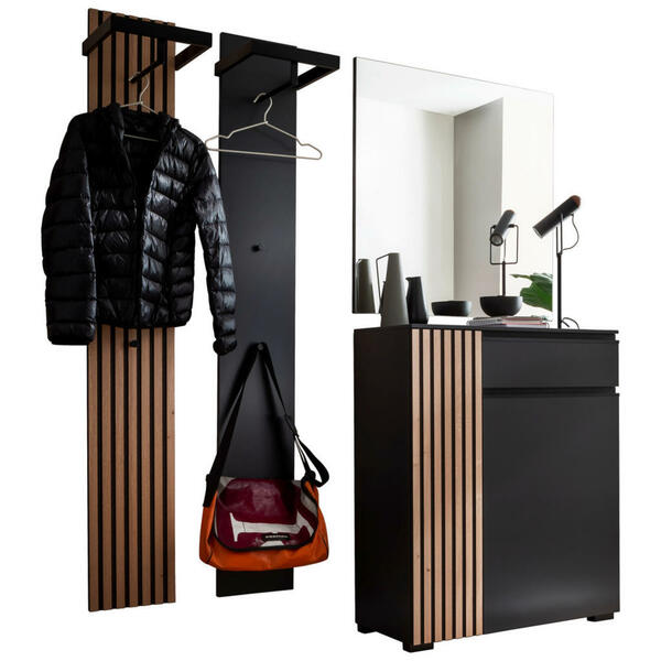 Lulea Garderobe Set 3 Korpus Anthrazit