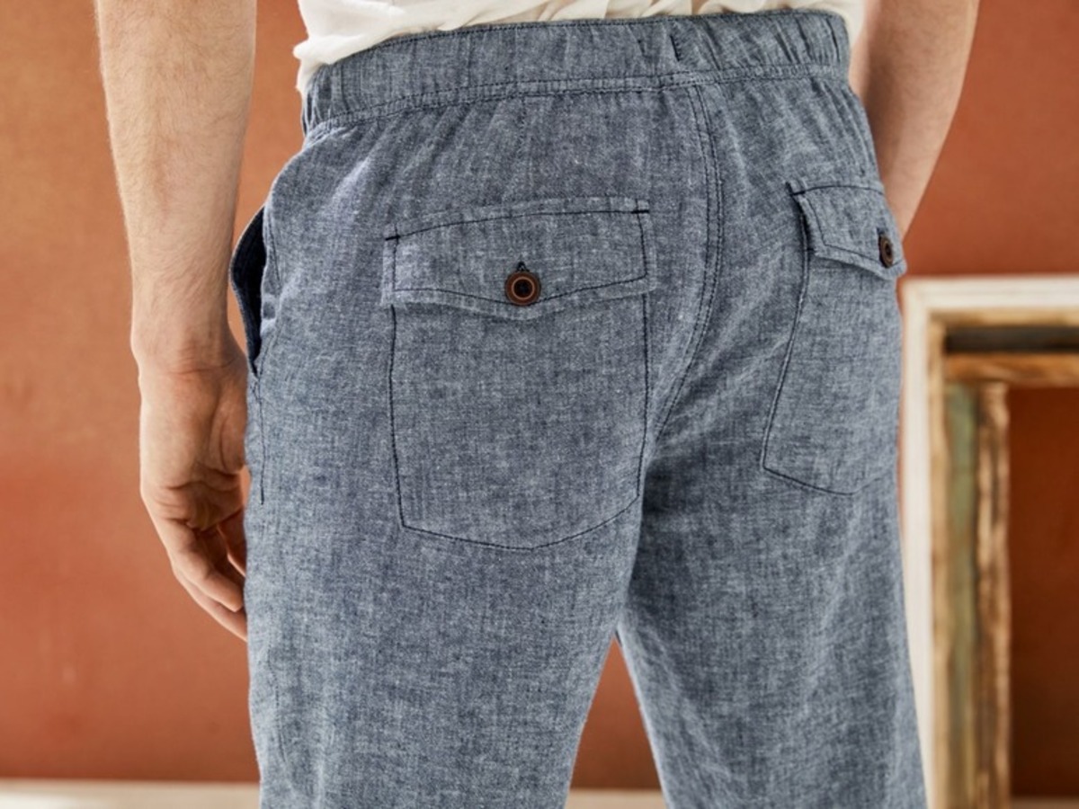 Bild 4 von LIVERGY® Hose Herren, luftige Qualität, mit Bindeband, aus Leinen und Baumwolle