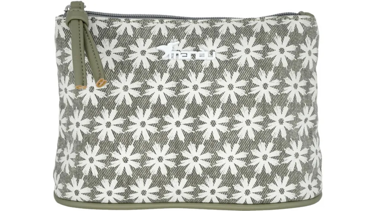 Bild 1 von Soapland Manoù Schminktasche Blumenmuster Grün & Weiß