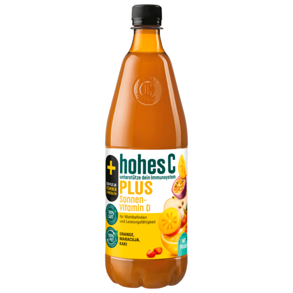 Bild 1 von Hohes C Plus Sonnenvitamin D Orange Maracuja Kaki 100% Saft 1l