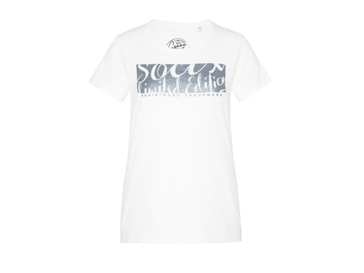 Bild 4 von Soccx Damen T-Shirt mit Glitterdruck
