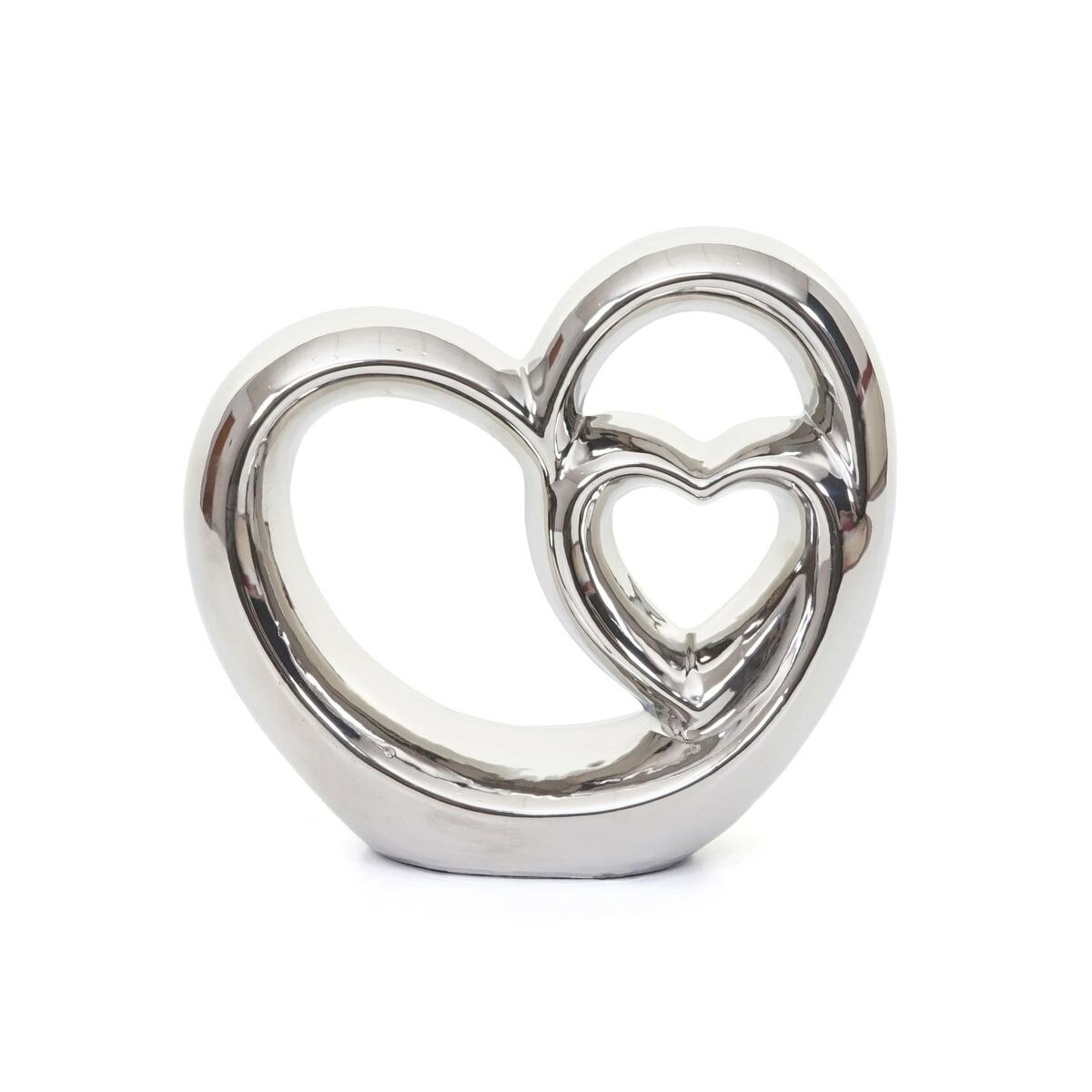 Bild 1 von Deko-Herz MCW-G93, Tischdeko Dekofigur Skulptur, Keramik, 21x23x8cm