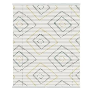 Lichtblick Plissee Klemmfix, ohne Bohren, blickdicht, Stripy Boho Rectangle  - Beige