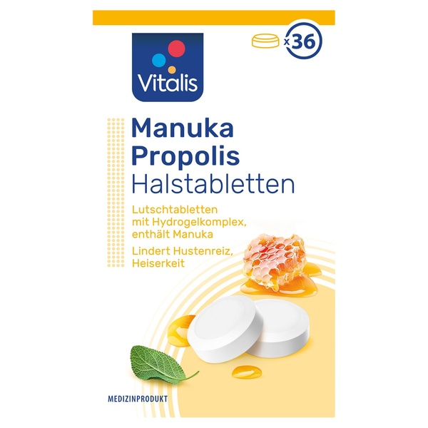 Bild 1 von VITALIS Manuka-Propolis-Halstabletten 36 g