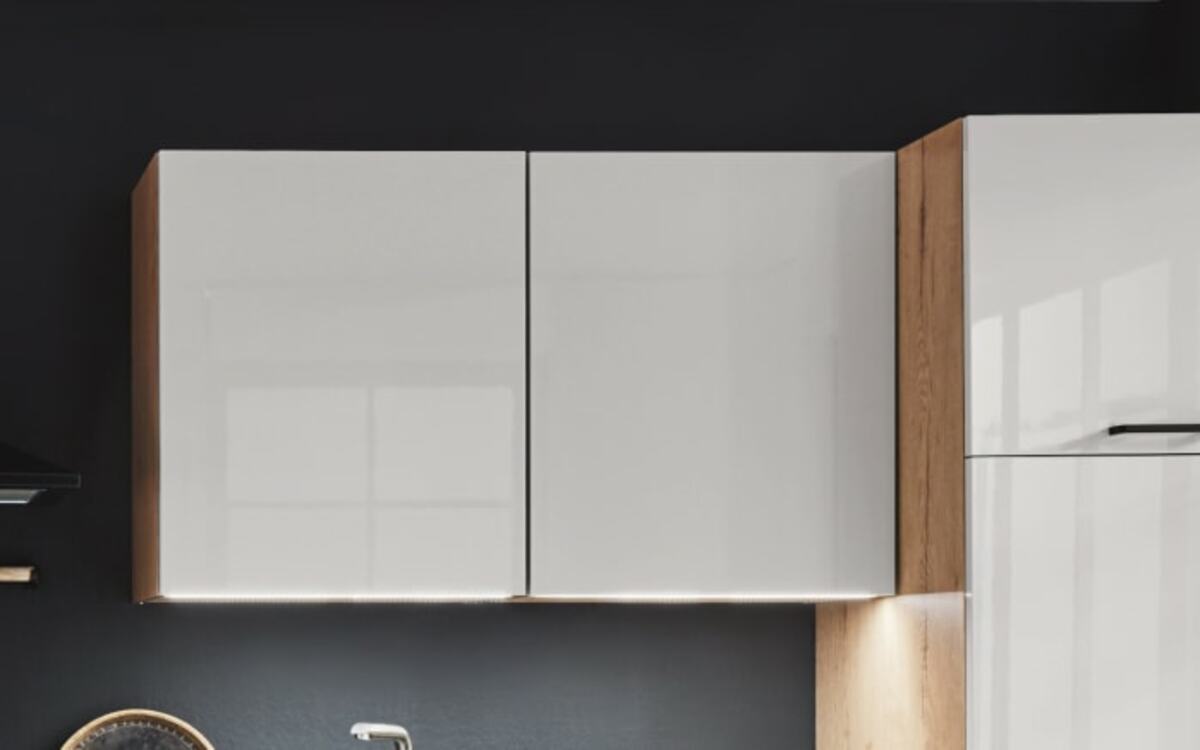 Bild 2 von Nobilia - Einbauküche Flash, seidengrau hochglanz/Eiche Sierra Nachbildung, inkl. Elektrogeräte