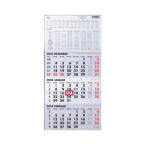 Dreimonatskalender 2024 mit Datumsschieber