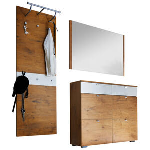 Cassando GARDEROBE Weiß, Eiche