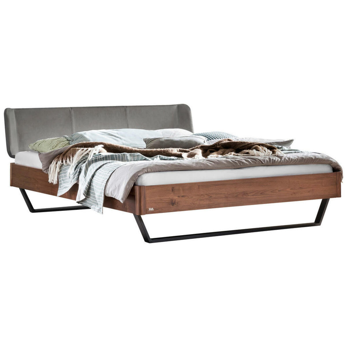 Bild 1 von Hasena BETT Anthrazit, Nussbaum, Dunkelgrau