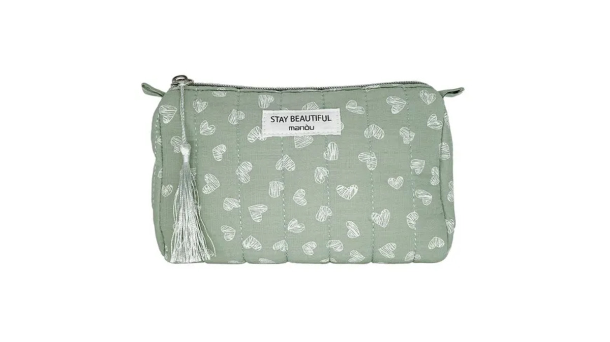 Bild 1 von Soapland manóu Kosmetiktasche mint mit Herzmuster