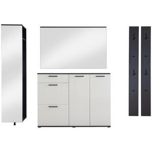 Cassando GARDEROBE Anthrazit, Weiß