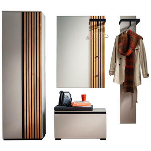 Cassando GARDEROBE Grau, Eiche