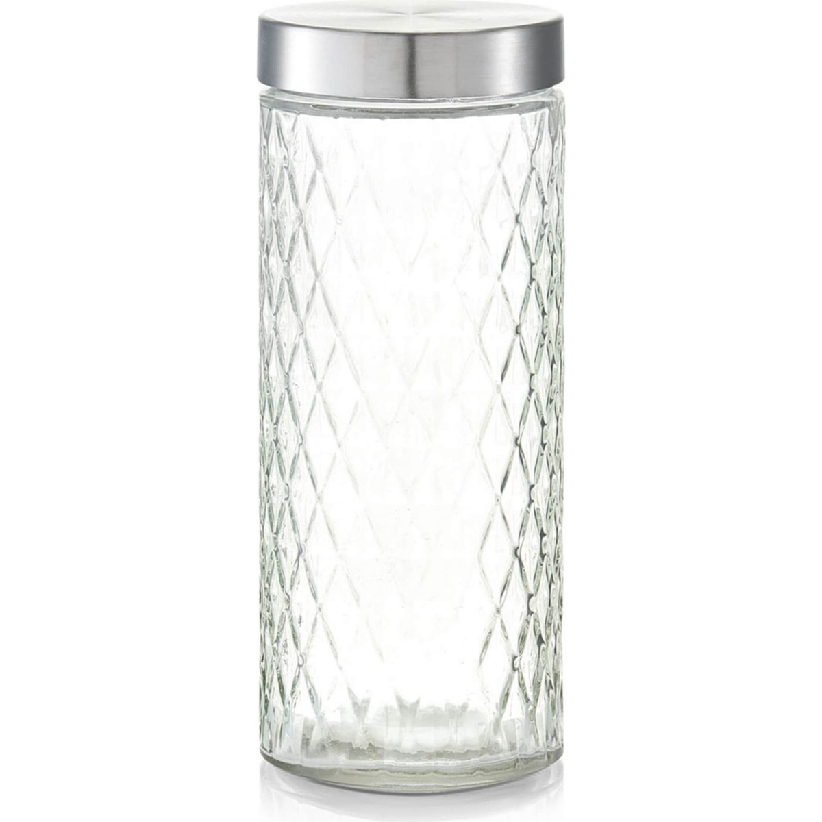 Bild 1 von neuetischkultur Vorratsglas mit Metalldeckel Rautenmuster