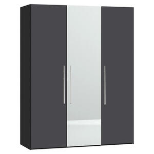 Carryhome DREHTÜRENSCHRANK Anthrazit, Schwarz