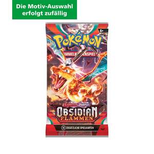Pokémon Boosterpack Sammelkarten Obsidian Flammen (Die Motiv-Auswahl erfolgt zufällig)