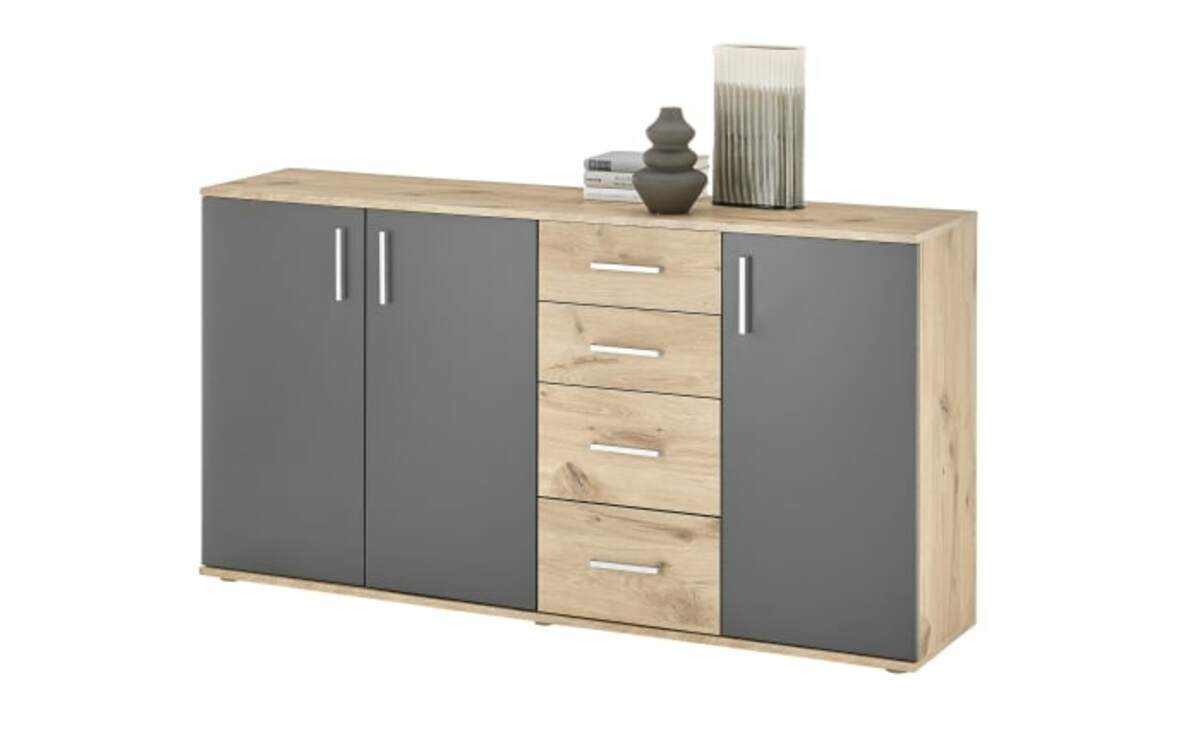 Bild 1 von Bega - Kommode BC 1040, Eiche-Nachbildung/grau, 160 x 84 cm