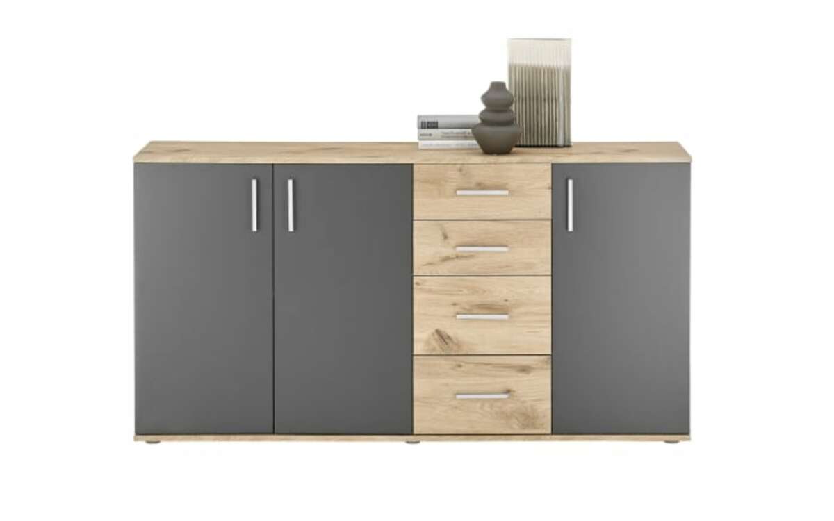 Bild 2 von Bega - Kommode BC 1040, Eiche-Nachbildung/grau, 160 x 84 cm