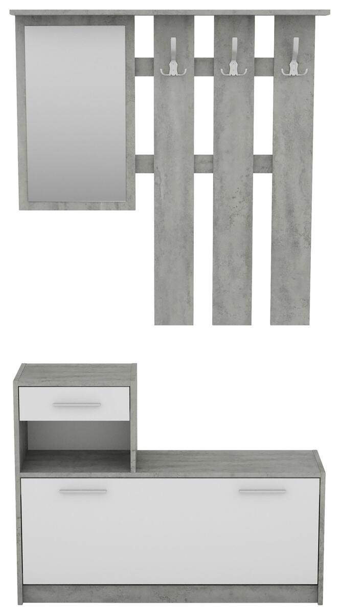 Bild 1 von Garderobe Tamina, Grau/Weiß