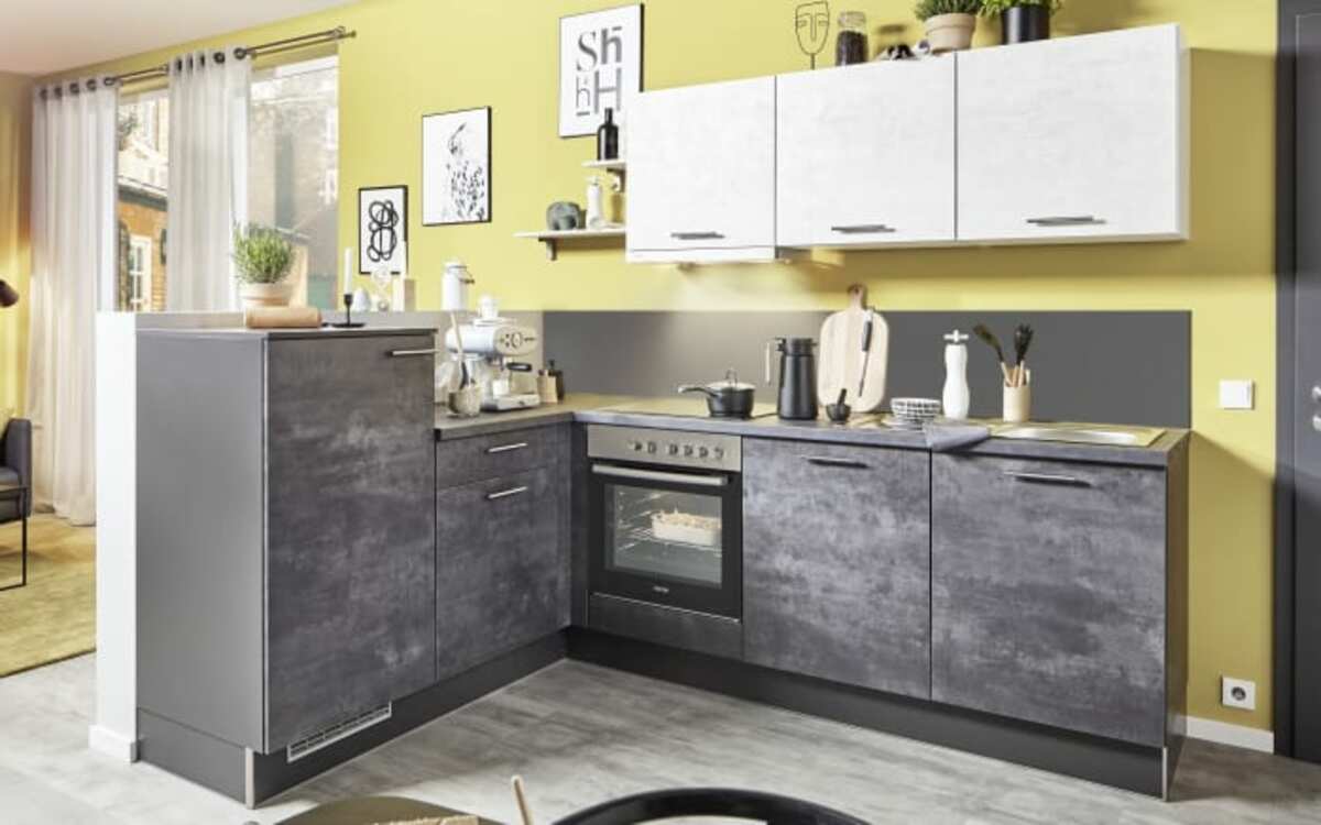 Bild 1 von Pino - Einbauküche PN100, graphitgrau, inkl. Elektrogeräte