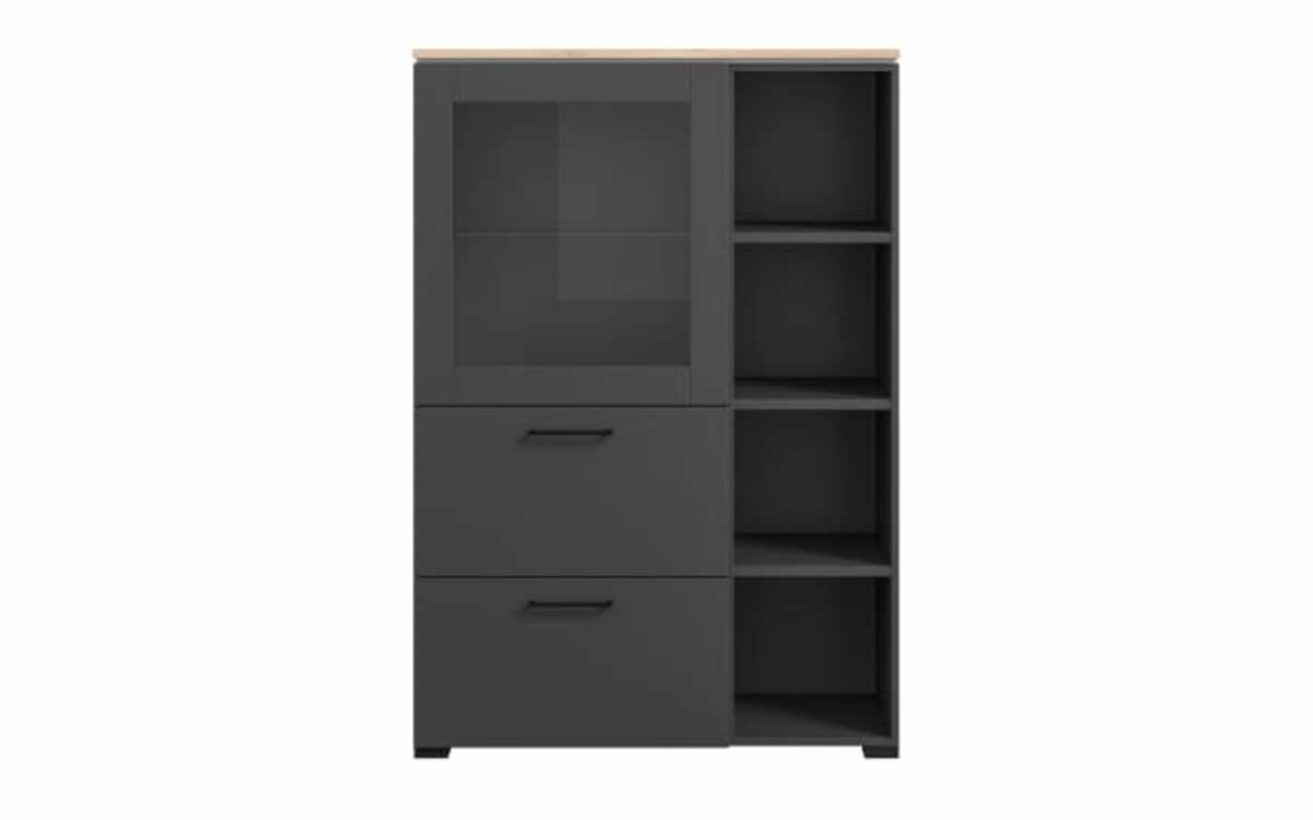 Bild 2 von Röhr-Bush - Vitrine cocoon by rb 305, graphit matt, Eiche Sand, Breite 102 cm