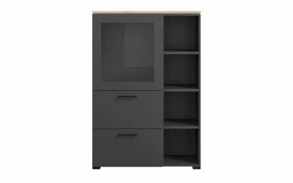 Bild 2 von Röhr-Bush - Vitrine cocoon by rb 305, graphit matt, Eiche Sand, Breite 102 cm