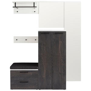 Cassando GARDEROBE Weiß, Eiche