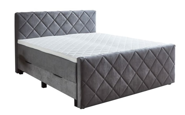 Bild 2 von Sun Garden - Boxspringbett BX2200 Chester in grau, Liegefläche ca. 180 x 200 cm