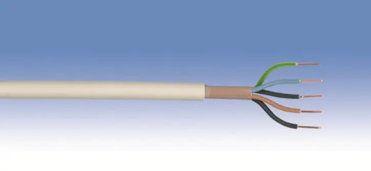 Bild 1 von Feuchtraumleitung NYM-J 5 x 2,5 - 50 Meter, grau