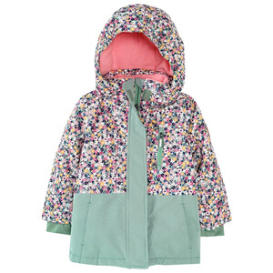 Mädchen Schneejacke mit Blümchen