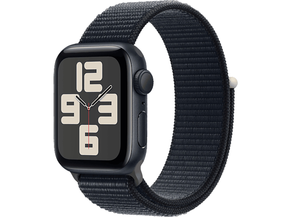 Bild 1 von APPLE Watch SE (2023) GPS 40 mm Smartwatch Aluminium Textil Carbon Neutral, 130-200 mm, Mitternacht