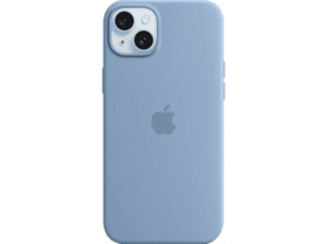 APPLE Silikon Case mit MagSafe, Backcover, Apple, iPhone 15 Plus, Winterblau