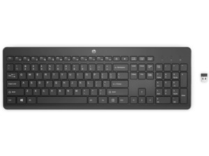 HP 230, Tastatur, Rubberdome, kabellos, Schwarz