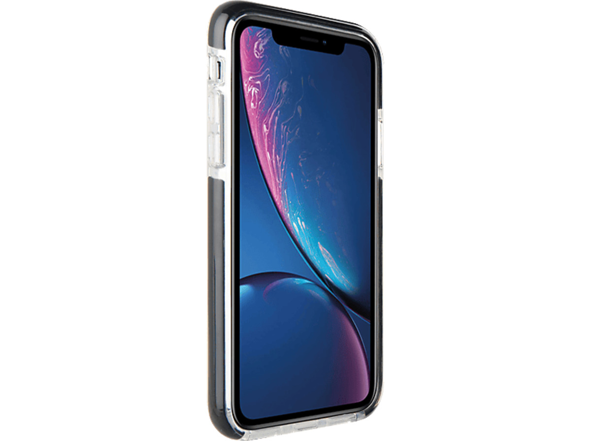 Bild 1 von VIVANCO Rock Solid, Backcover, Apple, iPhone XR, Transparent mit schwarzem Rahmen