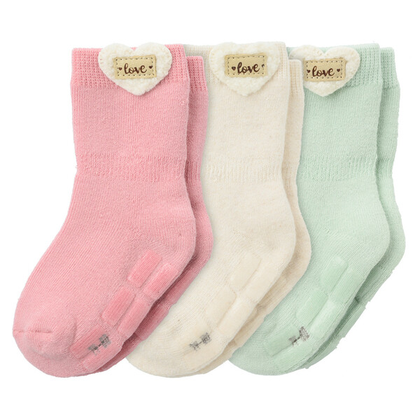 Bild 1 von 3 Paar Baby Frottee-Socken mit ABS-Sohle
