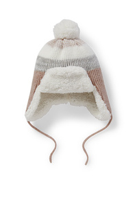 C&A Baby-Strick-Mütze, Weiß, Größe: 44-45