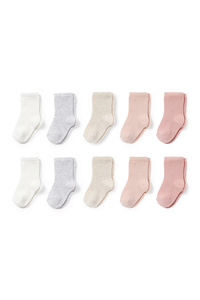 C&A Multipack 10er-Baby-Socken, Rosa, Größe: 21-23
