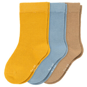 3 Paar Baby Socken mit hohem Baumwoll-Anteil