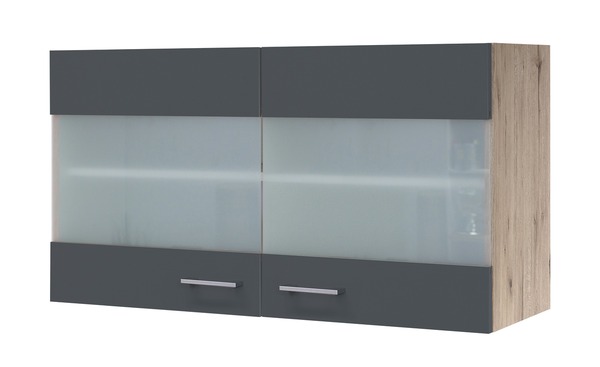 Bild 1 von Glas-Hängeschrank  Spa grau Maße (cm): B: 100 H: 54,8 T: 32 Küche