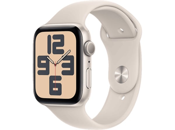 Bild 1 von APPLE Watch SE (2023) GPS 44 mm Smartwatch Aluminium Fluorelastomer, 150-200 mm, Polarstern