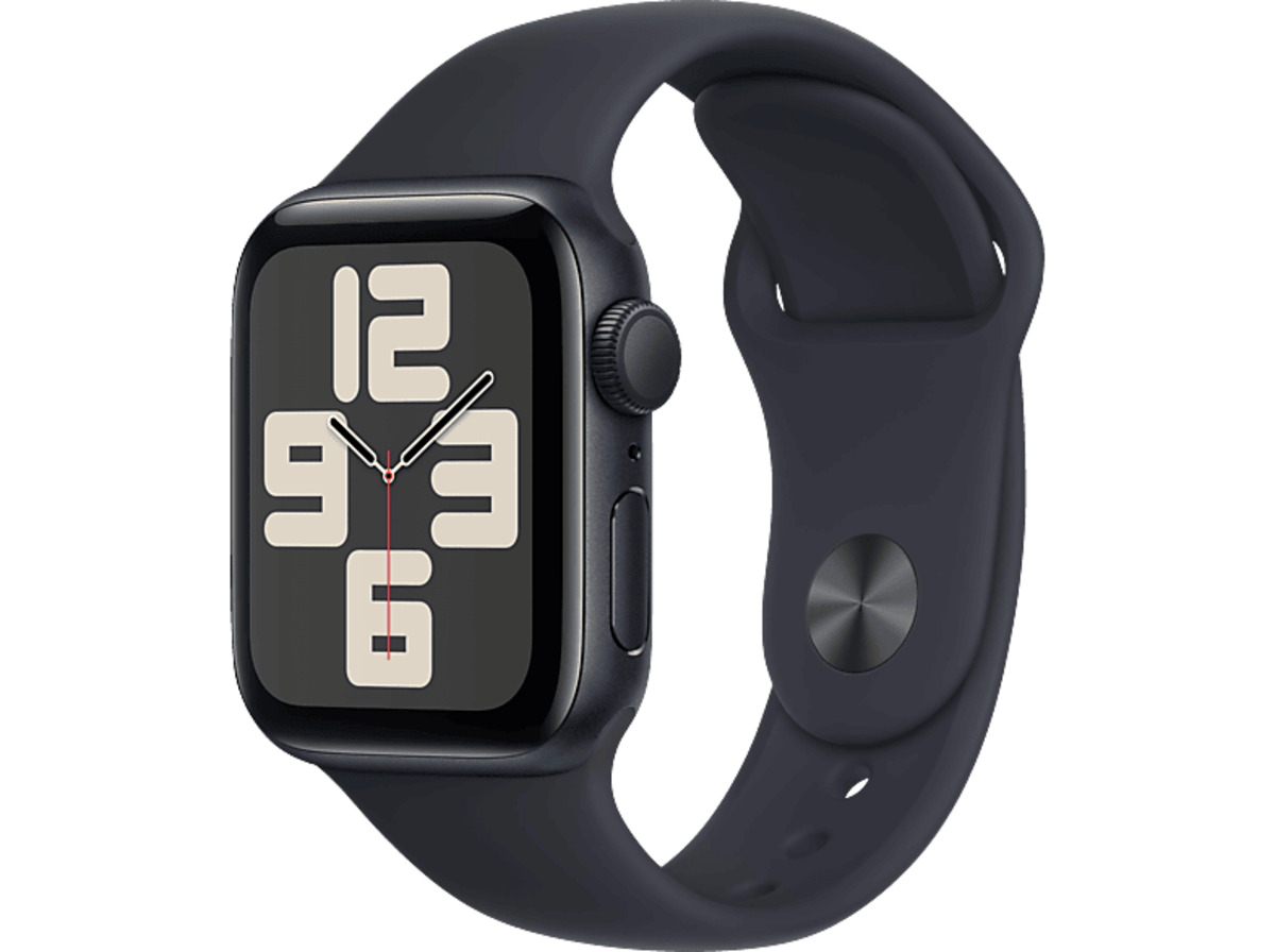 Bild 1 von APPLE Watch SE (2023) GPS 40 mm Smartwatch Aluminium Fluorelastomer, 150-200 mm, Mitternacht