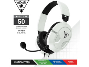 TURTLE BEACH Stereo Gaming Headset "Recon 50", Weiß/Schwarz, Over-ear 1x Headset, Kurzanleitung Schwarz