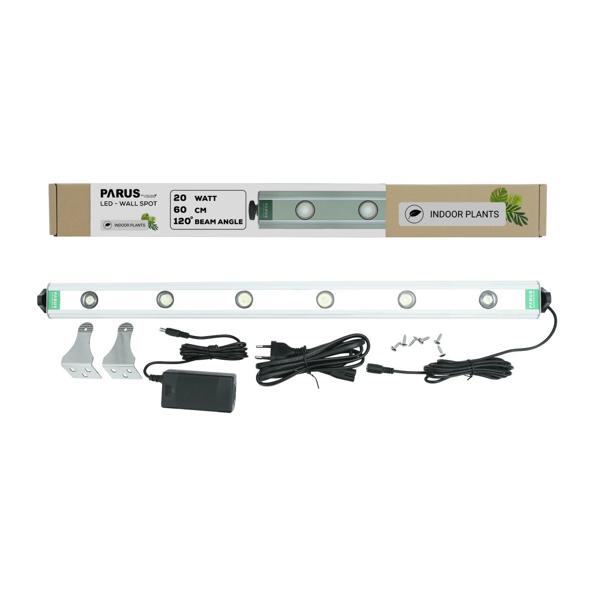 Bild 1 von Parus by Venso Wall Spot 60cm, Abstrahlwinkel 120°, LED Wachstumslampe, Grow Light für Zimmerpflanzen und Grünpflanzen, Fassaden- und Wandbegrünung