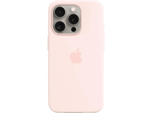 APPLE Silikon Case mit MagSafe, Backcover, Apple, iPhone 15 Pro, Hellrosa