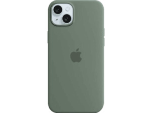 APPLE Silikon Case mit MagSafe, Backcover, Apple, iPhone 15 Plus, Zypresse