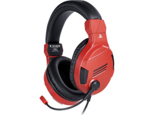 BIGBEN PS4 STEREO-HEADSET V3, Over-ear Gaming Headset Rot/Schwarz