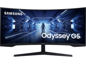 SAMSUNG Odyssey G5 C34G55TWWP 34 Zoll UWQHD Gaming Monitor (1 ms Reaktionszeit, 165 Hz)