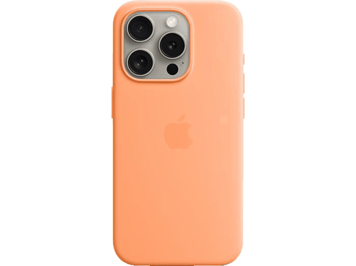 Bild 1 von APPLE Silikon Case mit MagSafe, Backcover, Apple, iPhone 15 Pro, Sorbet Orange