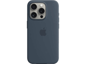 APPLE Silikon Case mit MagSafe, Backcover, Apple, iPhone 15 Pro, Sturmblau