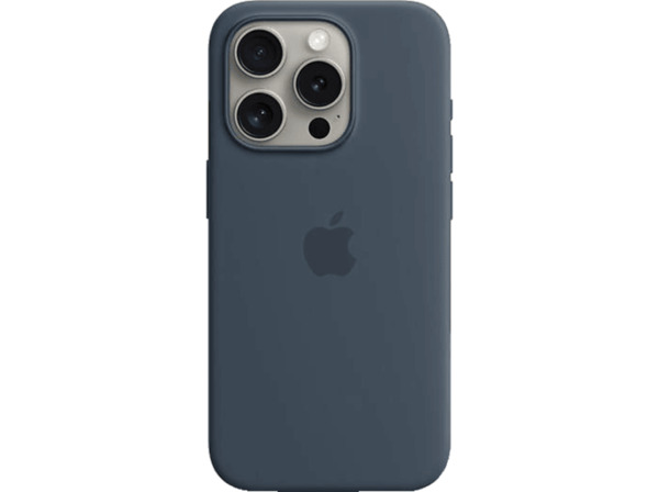 Bild 1 von APPLE Silikon Case mit MagSafe, Backcover, Apple, iPhone 15 Pro, Sturmblau