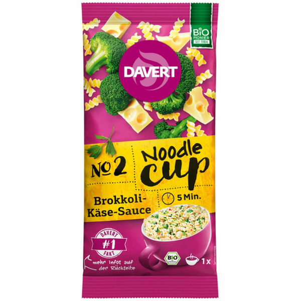 Bild 1 von Davert BIO Noodle Cup Brokkoli-Käse-Sauce